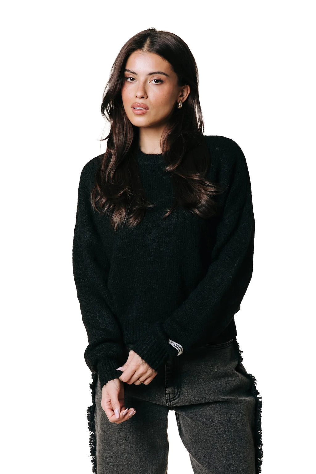 Colourful Rebel - Olivia Crewneck Knitted Sweater / Black