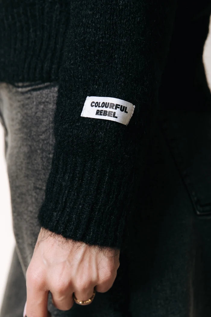 Colourful Rebel - Olivia Crewneck Knitted Sweater / Black