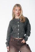 Colourful Rebel - Yara Knitted Cardigan / Dark Grey