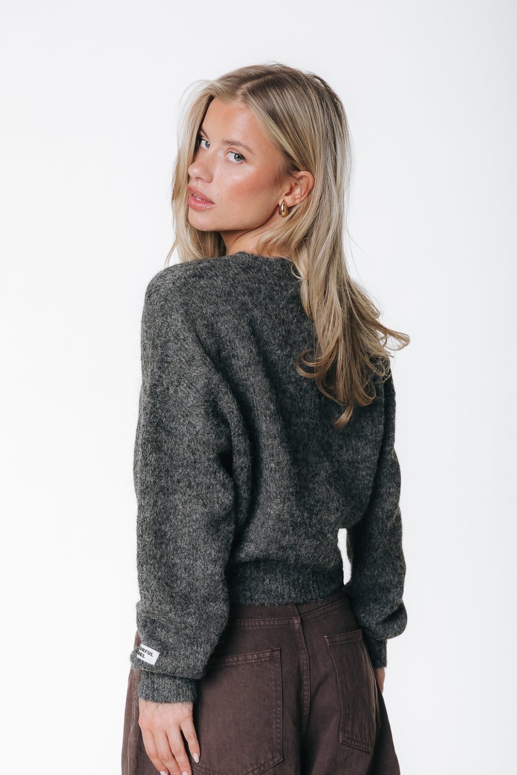 Colourful Rebel - Yara Knitted Cardigan / Dark Grey