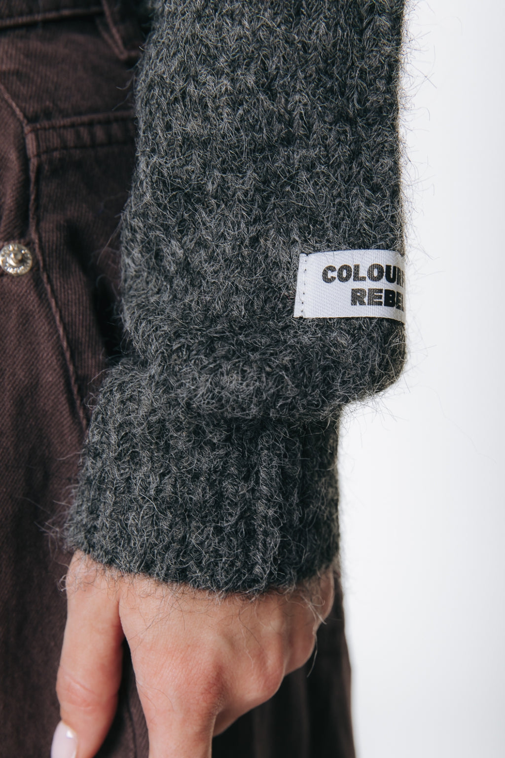 Colourful Rebel - Yara Knitted Cardigan / Dark Grey