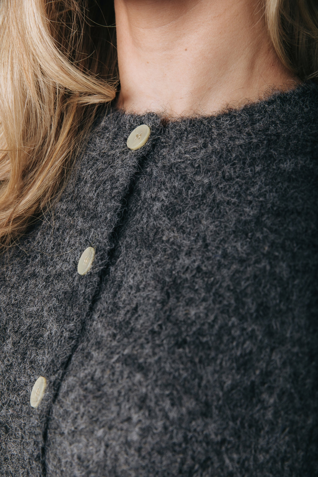 Colourful Rebel - Yara Knitted Cardigan / Dark Grey