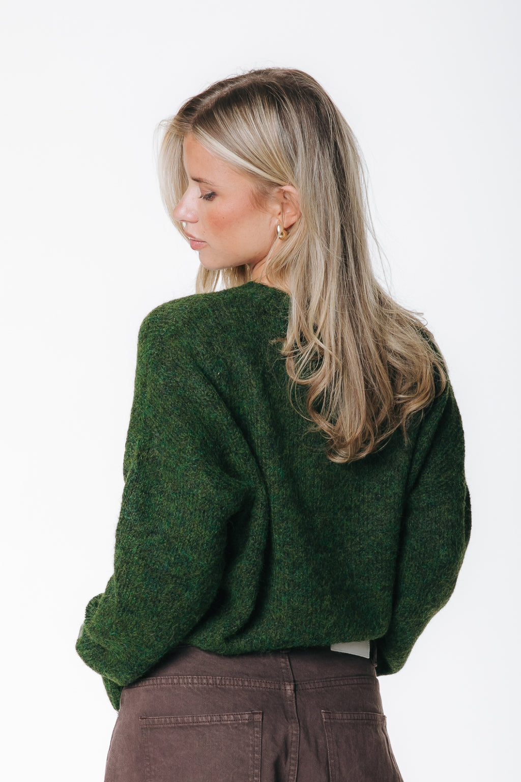 Colourful Rebel - Yara Knitted Cardigan / Dark Green