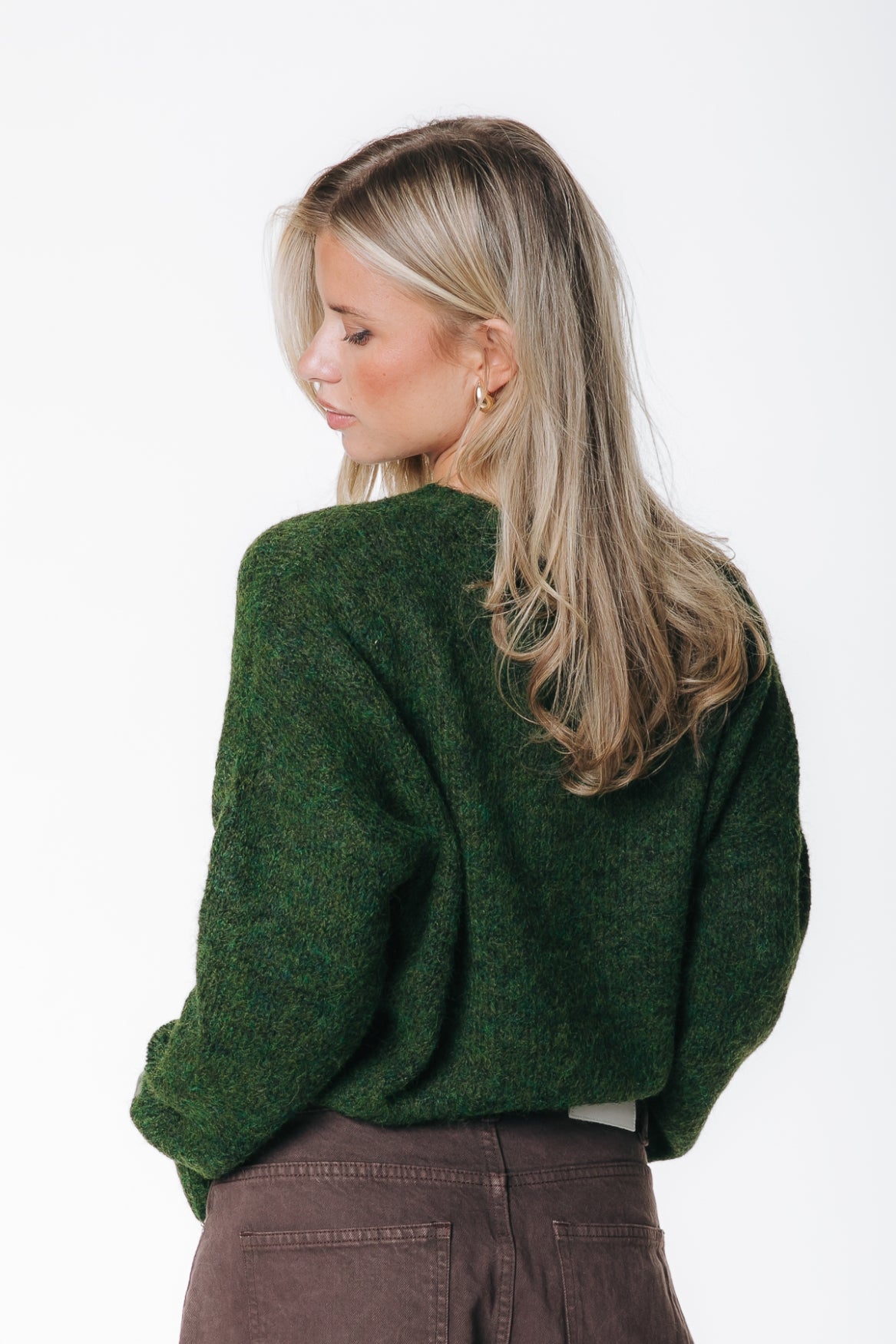 Colourful Rebel - Yara Knitted Cardigan / Dark Green