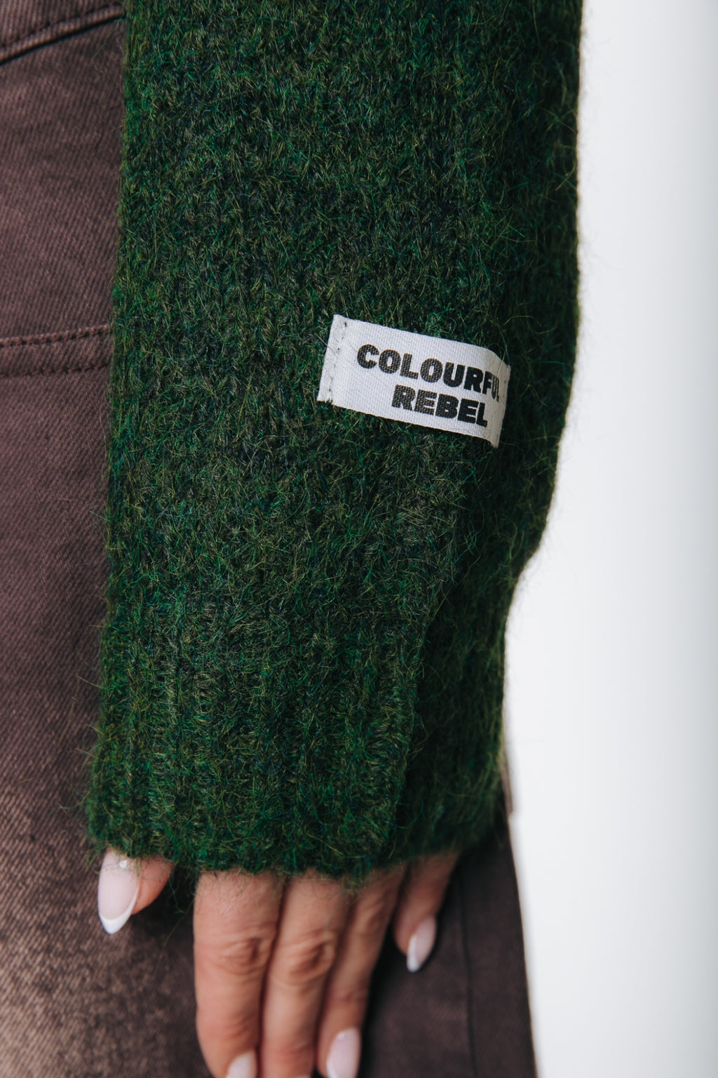 Colourful Rebel - Yara Knitted Cardigan / Dark Green