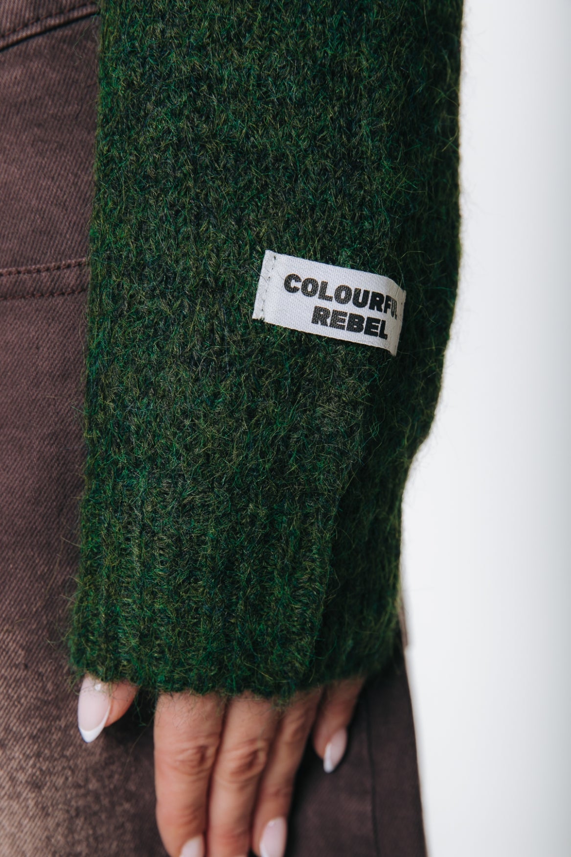 Colourful Rebel - Yara Knitted Cardigan / Dark Green