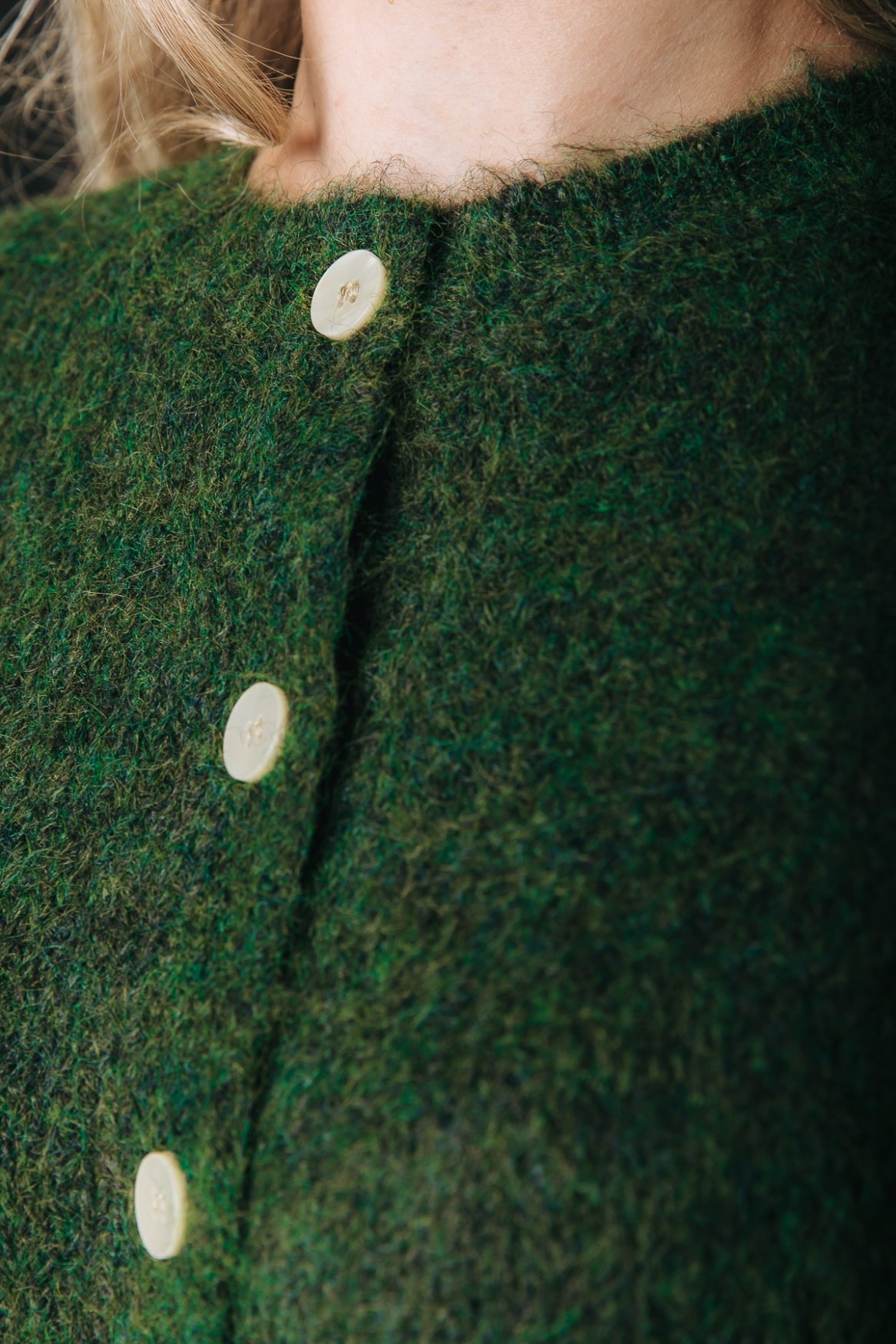 Colourful Rebel - Yara Knitted Cardigan / Dark Green