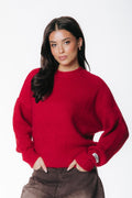 Colourful Rebel - Olivia Crewneck Knitted Sweater / Red