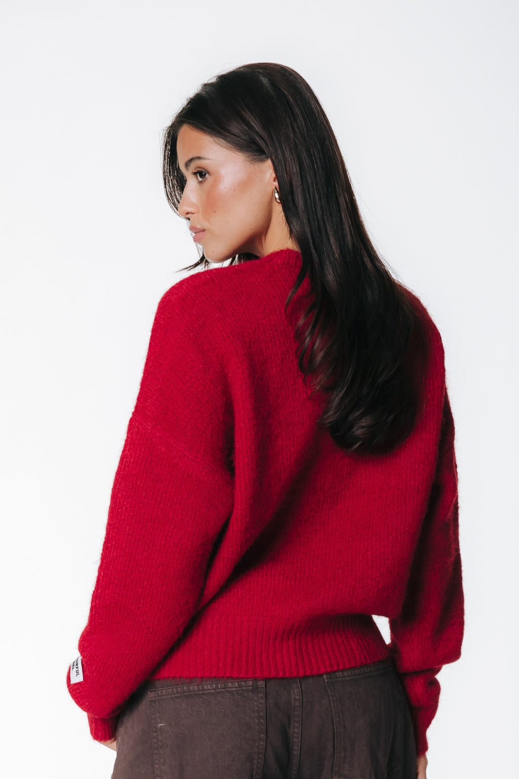 Colourful Rebel - Olivia Crewneck Knitted Sweater / Red