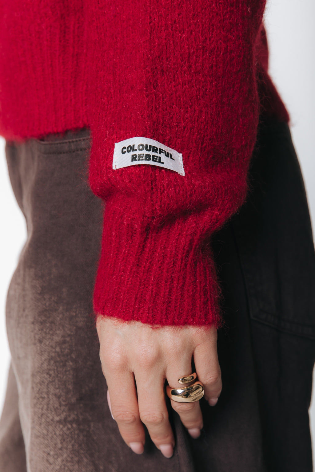 Colourful Rebel - Olivia Crewneck Knitted Sweater / Red