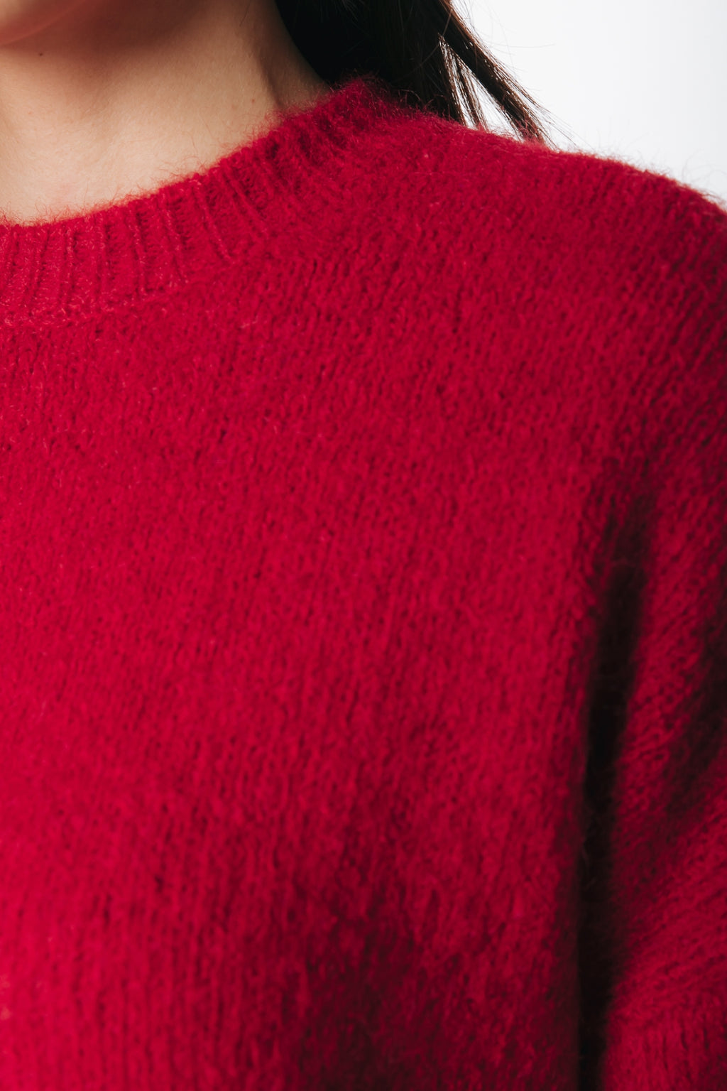 Colourful Rebel - Olivia Crewneck Knitted Sweater / Red