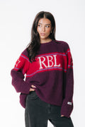 Colourful Rebel - Lou Rebel Knitted Sweater / Dark Purple