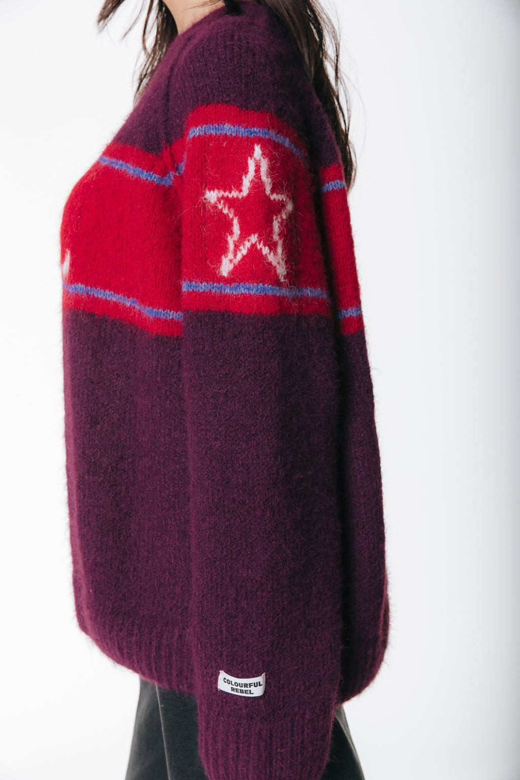 Colourful Rebel - Lou Rebel Knitted Sweater / Dark Purple
