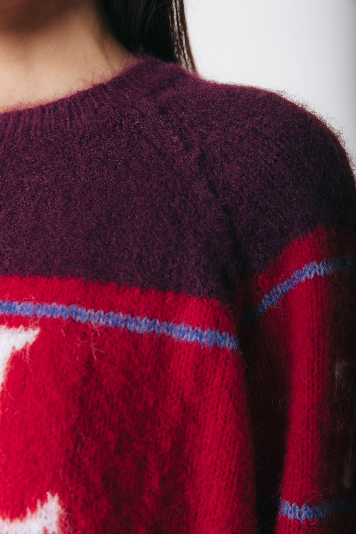 Colourful Rebel - Lou Rebel Knitted Sweater / Dark Purple