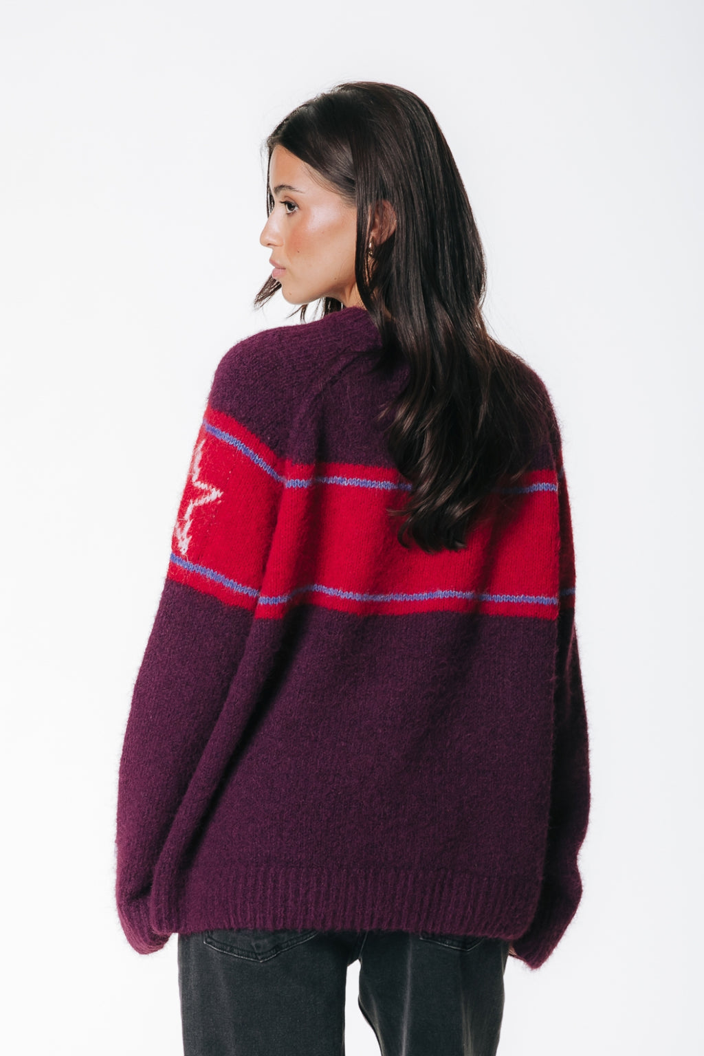 Colourful Rebel - Lou Rebel Knitted Sweater / Dark Purple