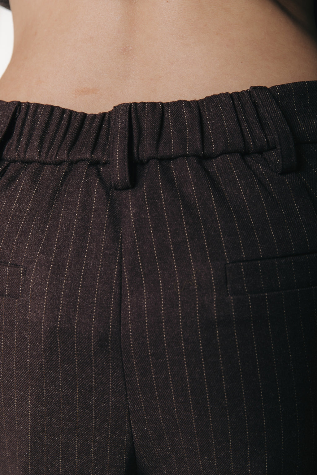 Colourful Rebel - Maggy Pinstripe Tailored Pants / Brown