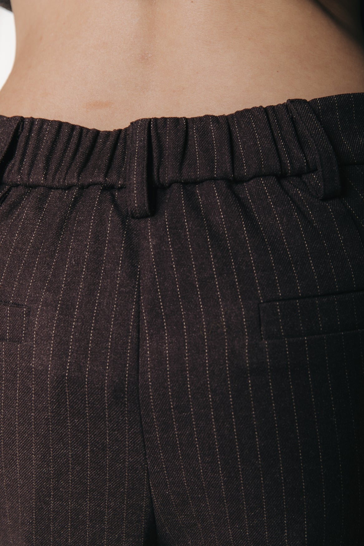 Colourful Rebel - Maggy Pinstripe Tailored Pants / Brown