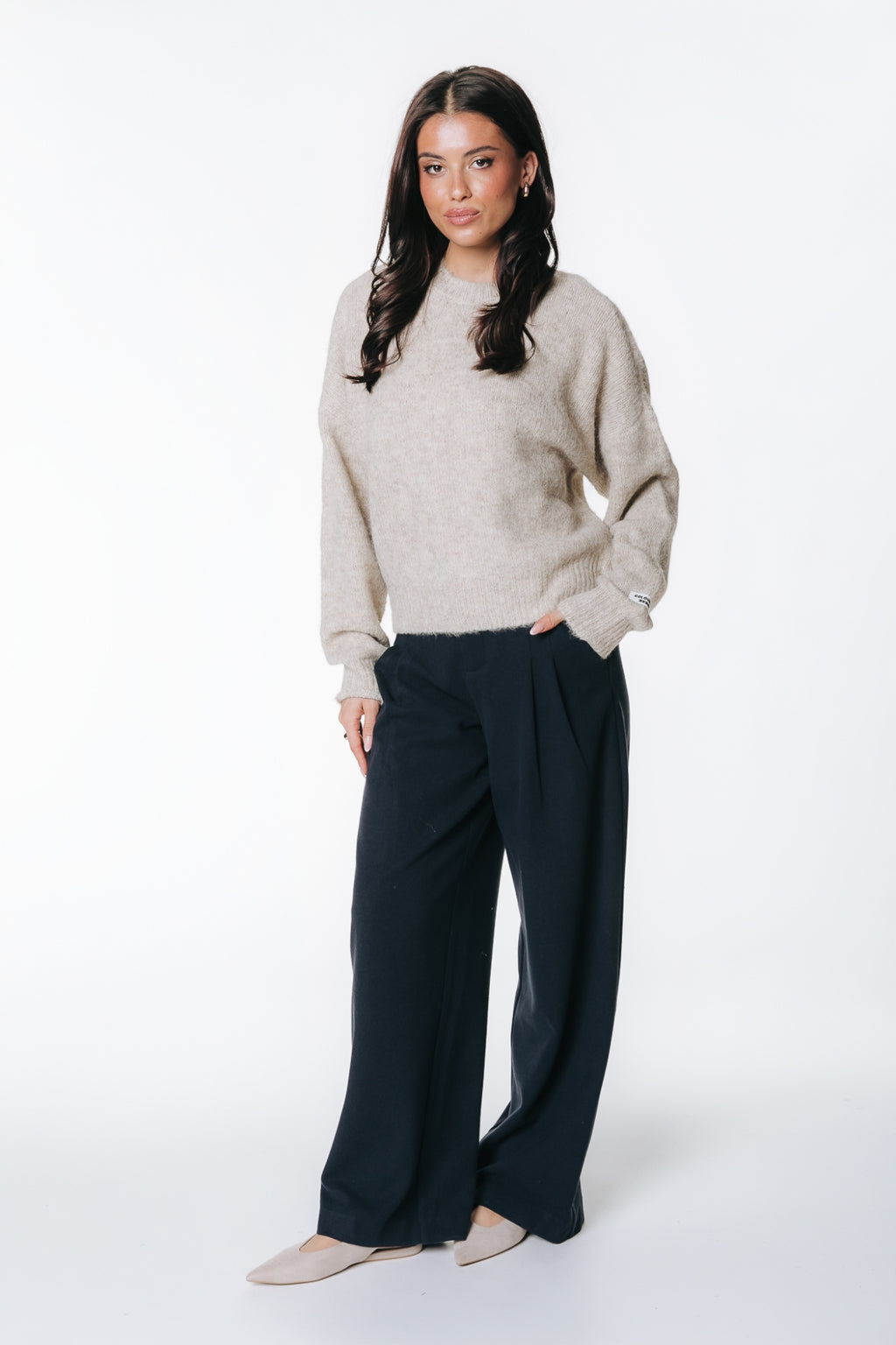 Colourful Rebel - Maggy Soft Luxe Tailored Pants / Navy