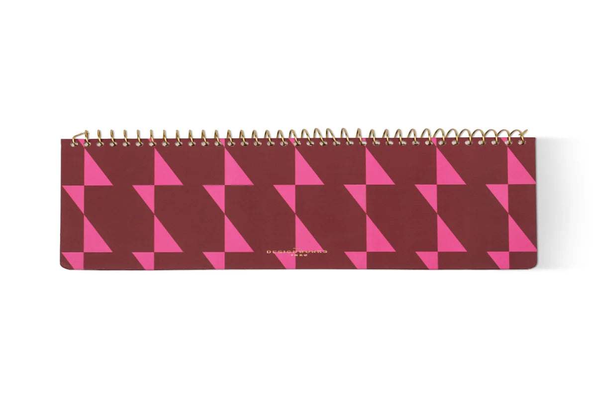 Weekly Planner Pad - Burgundy/Pink