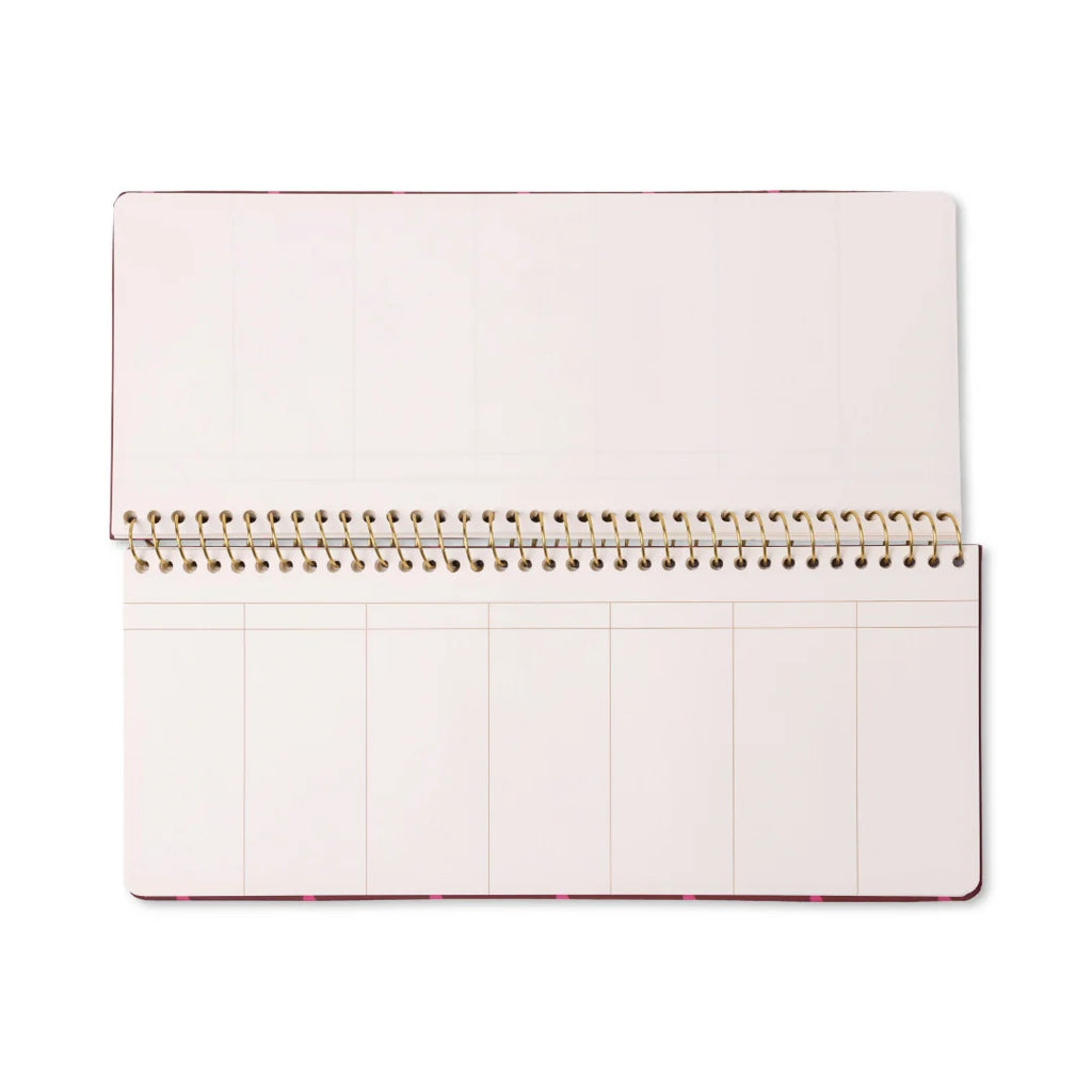 Weekly Planner Pad - Burgundy/Pink