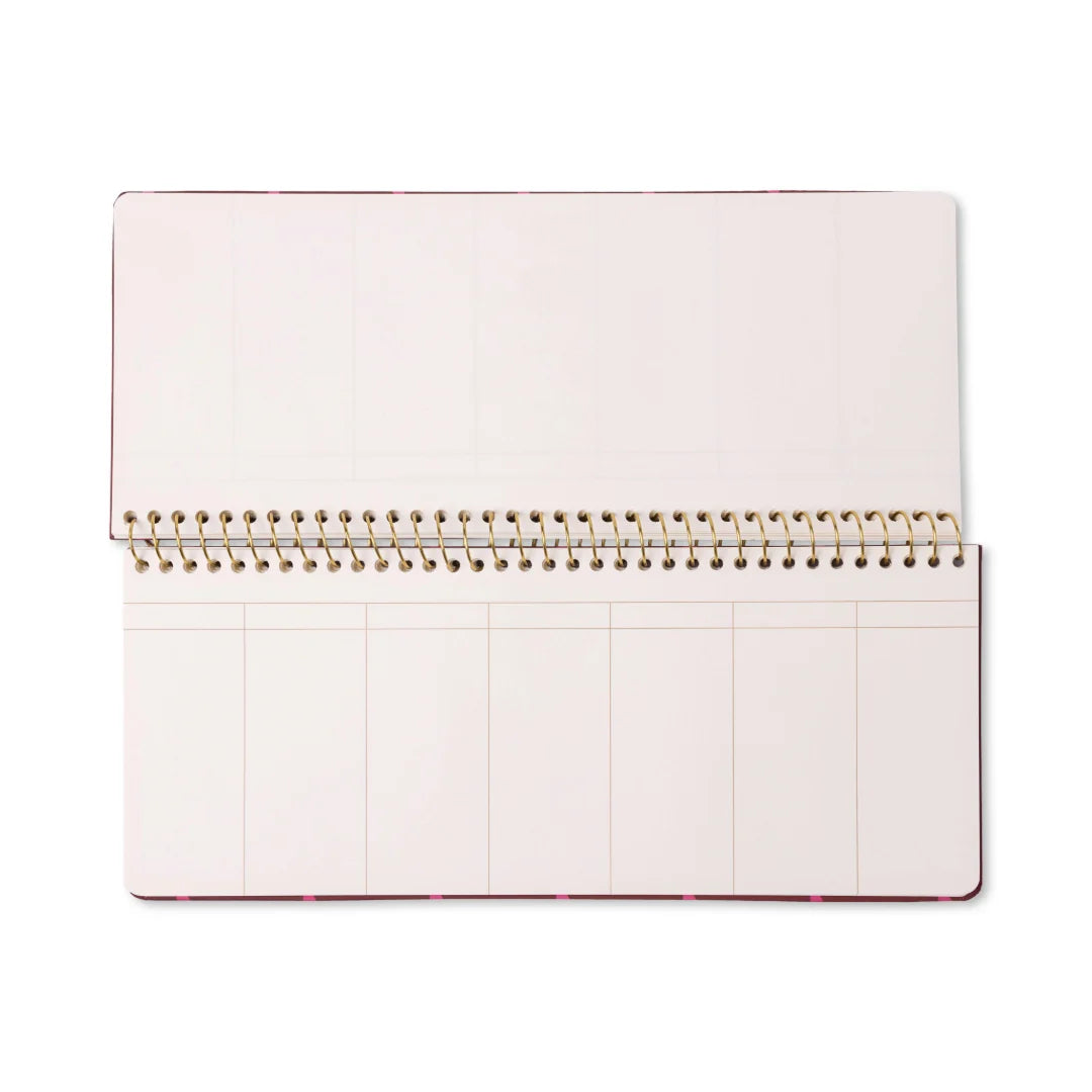 Weekly Planner Pad - Burgundy/Pink