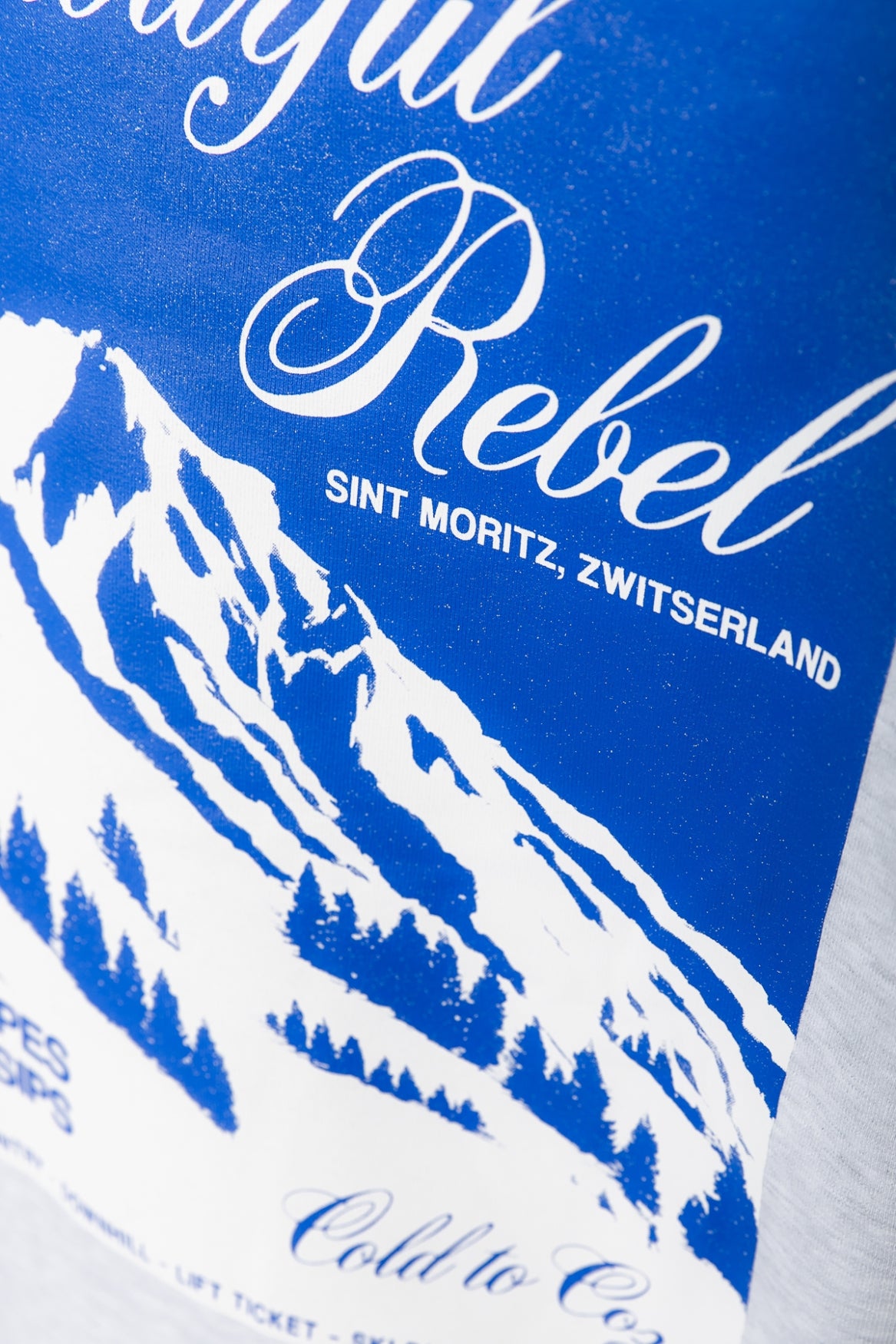 Colourful Rebel - Mountain Dropped Shoulder Sweat / Light Grey Melange