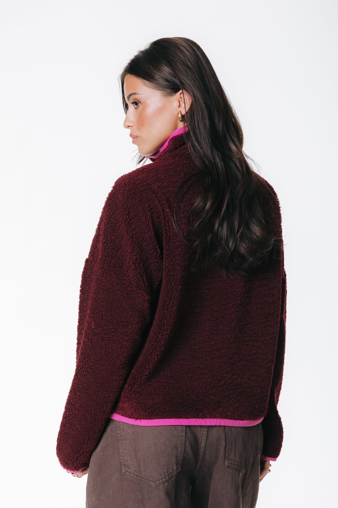 Colourful Rebel - Shani Half Zip Fleece / Bordeaux