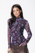 Colourful Rebel - Neyo Painted Flower Mesh Top