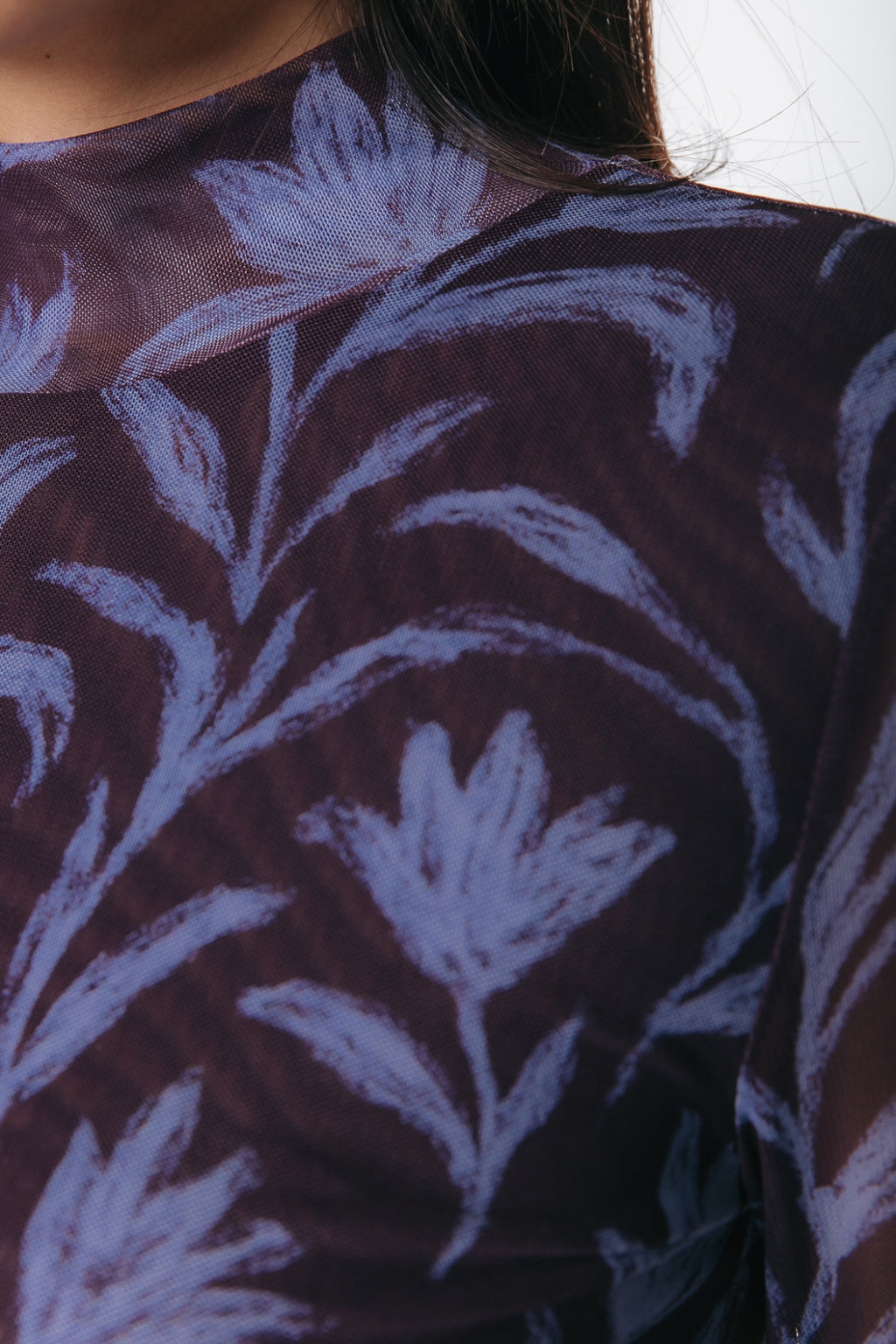 Colourful Rebel - Neyo Painted Flower Mesh Top