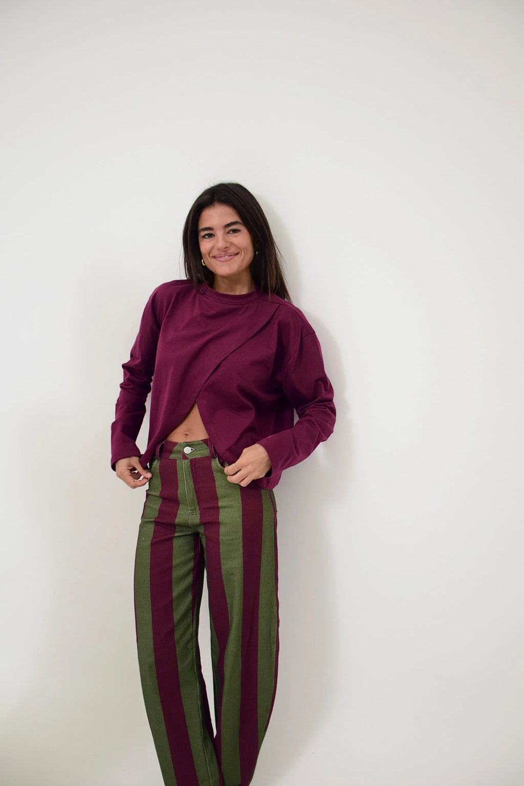MindTraveler - Agata Long Sleeve T-Shirt / Burgundy