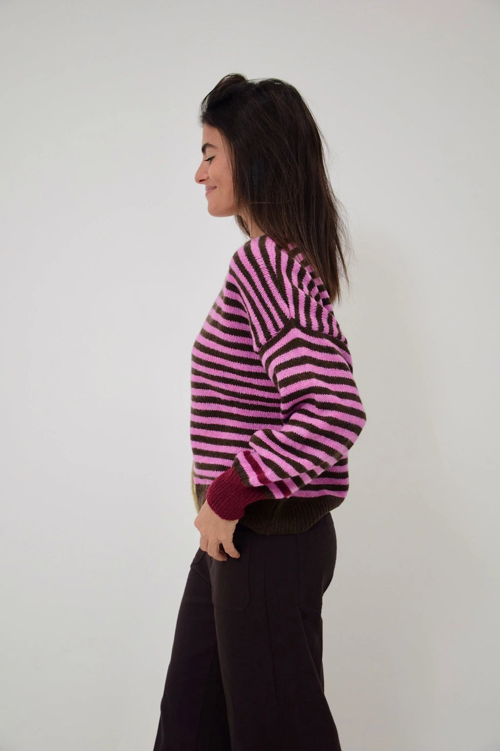 MindTraveler - Tessa Cardigan / Pink and Brown