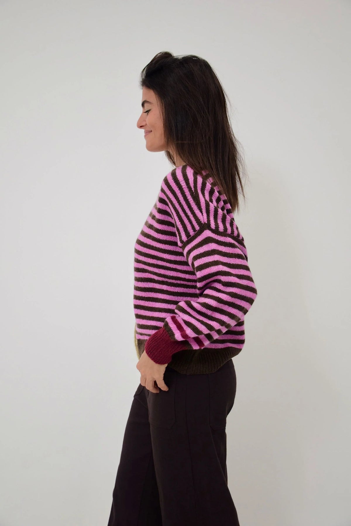 MindTraveler - Tessa Cardigan / Pink and Brown