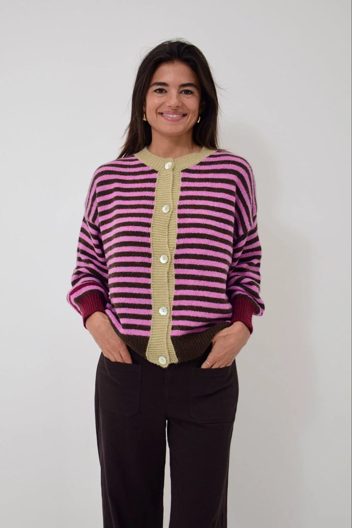 MindTraveler - Tessa Cardigan / Pink and Brown