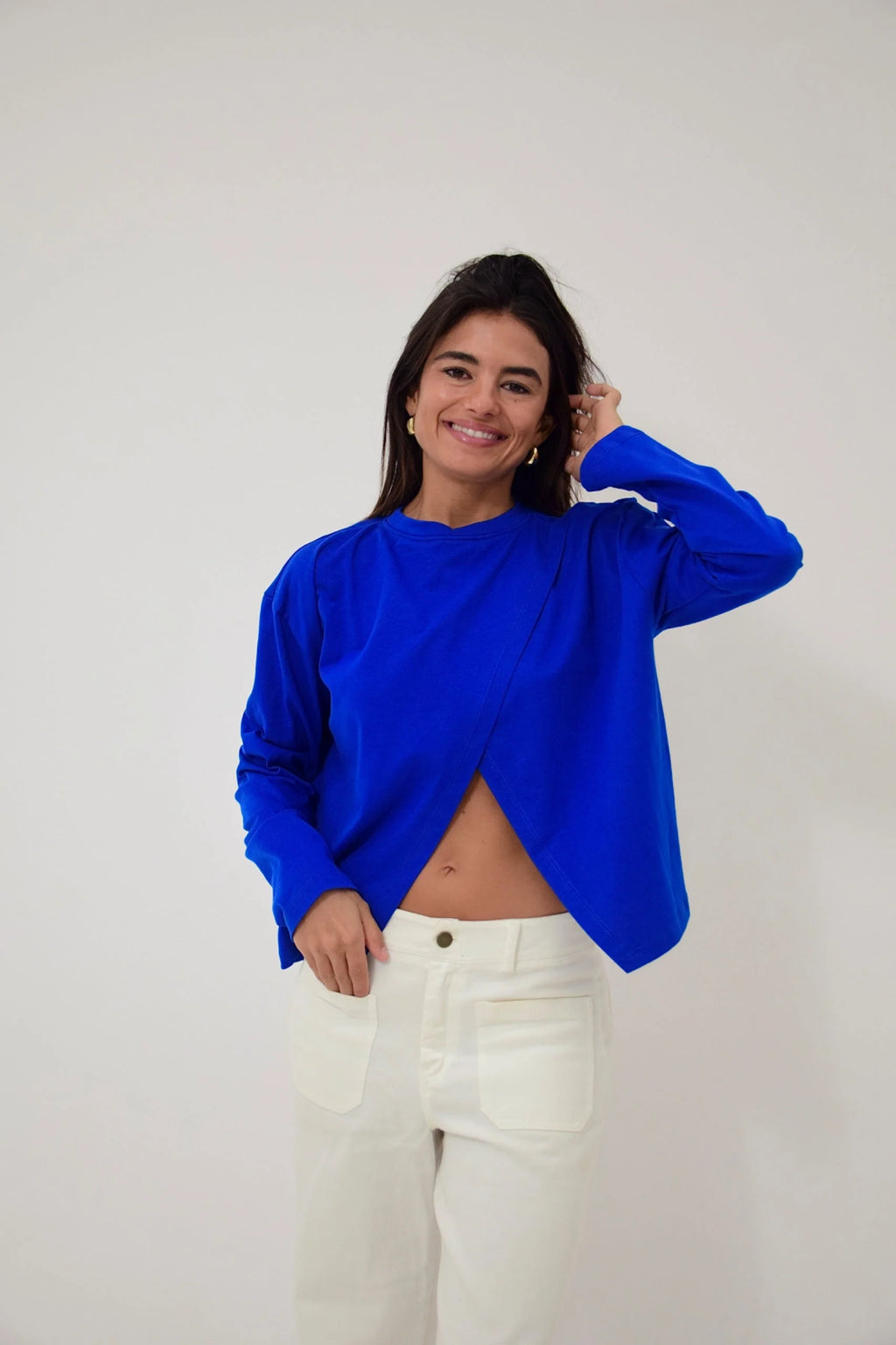 MindTraveler - Agata Long Sleeve T-Shirt / Blue