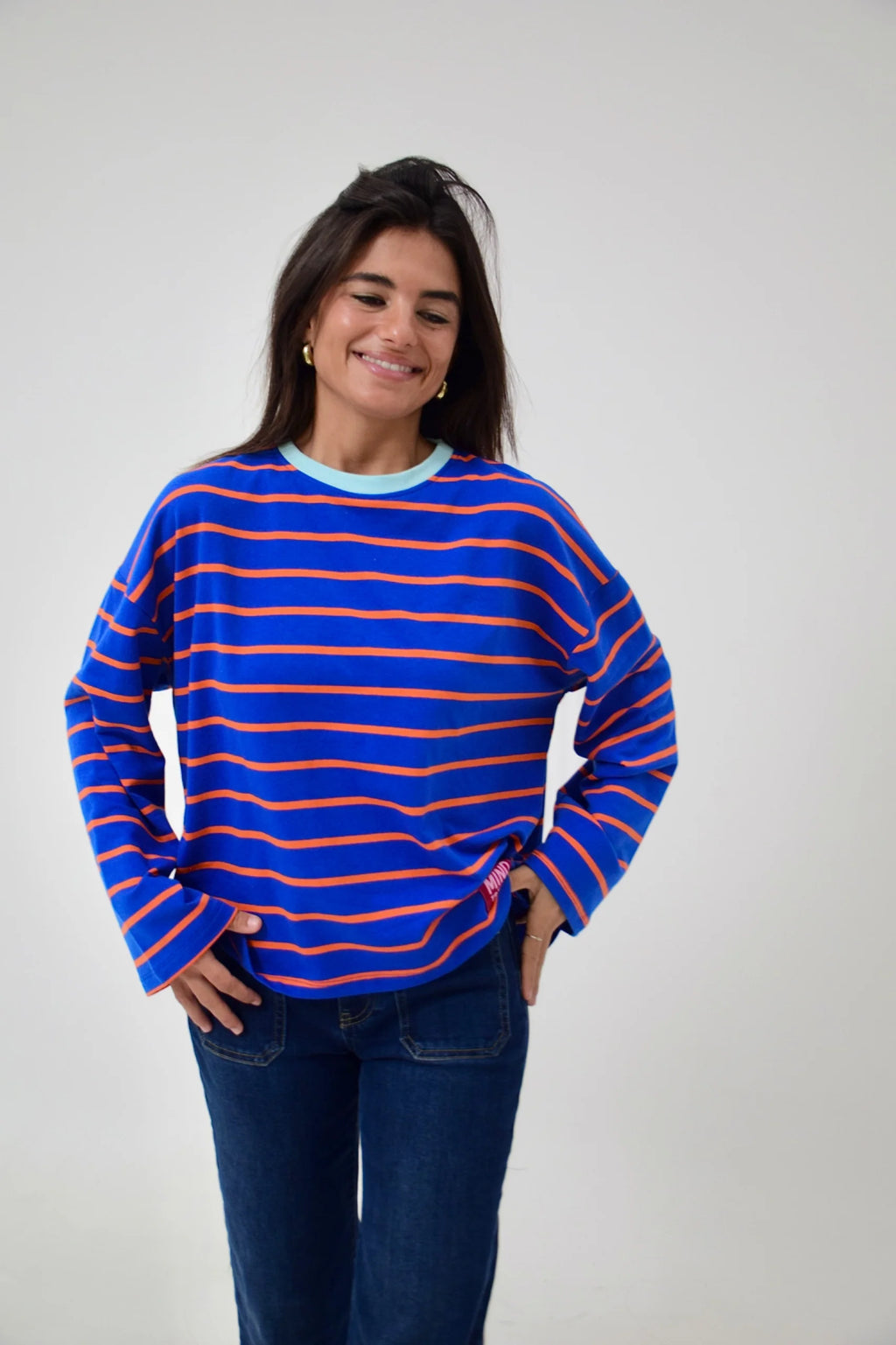 MindTraveler - Míriam Long Sleeve T-shirt / Blue Orange