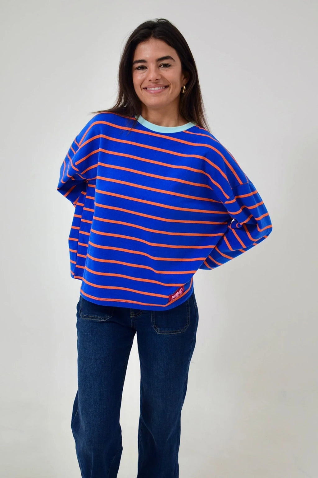 MindTraveler - Míriam Long Sleeve T-shirt / Blue Orange