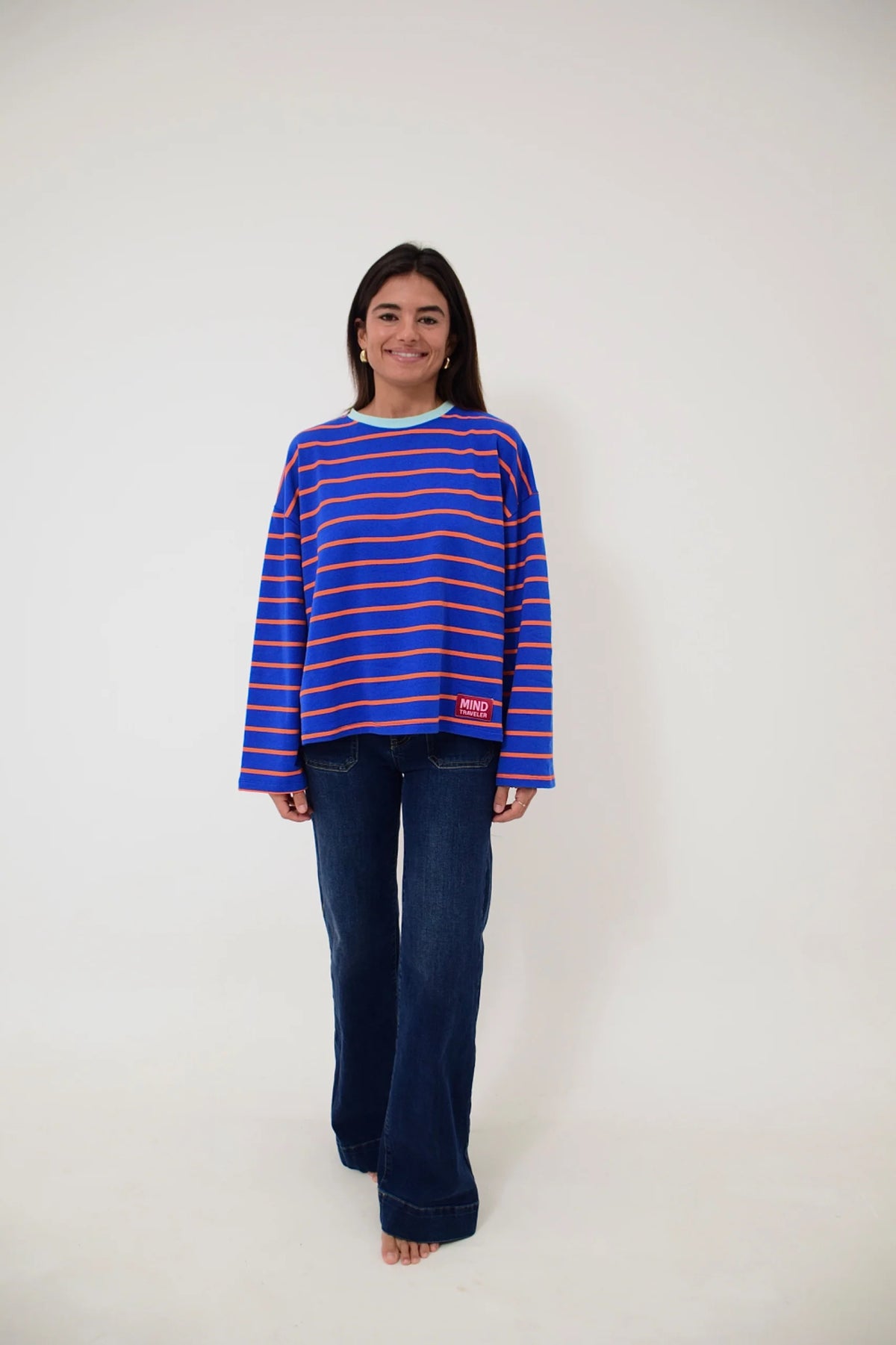 MindTraveler - Míriam Long Sleeve T-shirt / Blue Orange