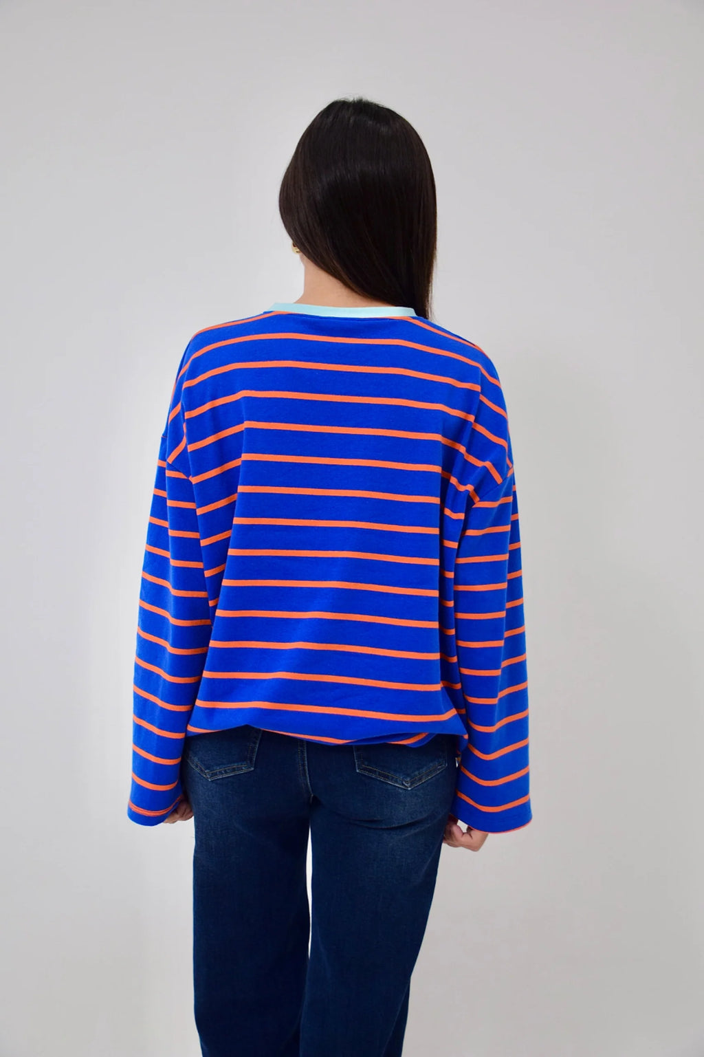 MindTraveler - Míriam Long Sleeve T-shirt / Blue Orange