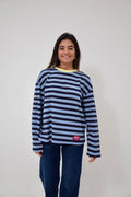 MindTraveler - Alex Long Sleeve T-shirt / Sailor Stripes Blue