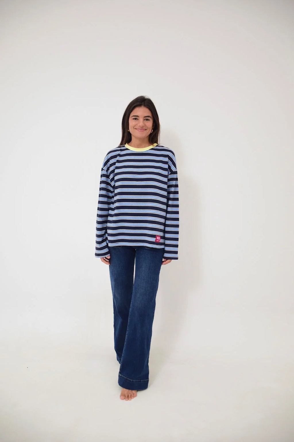 MindTraveler - Alex Long Sleeve T-shirt / Sailor Stripes Blue