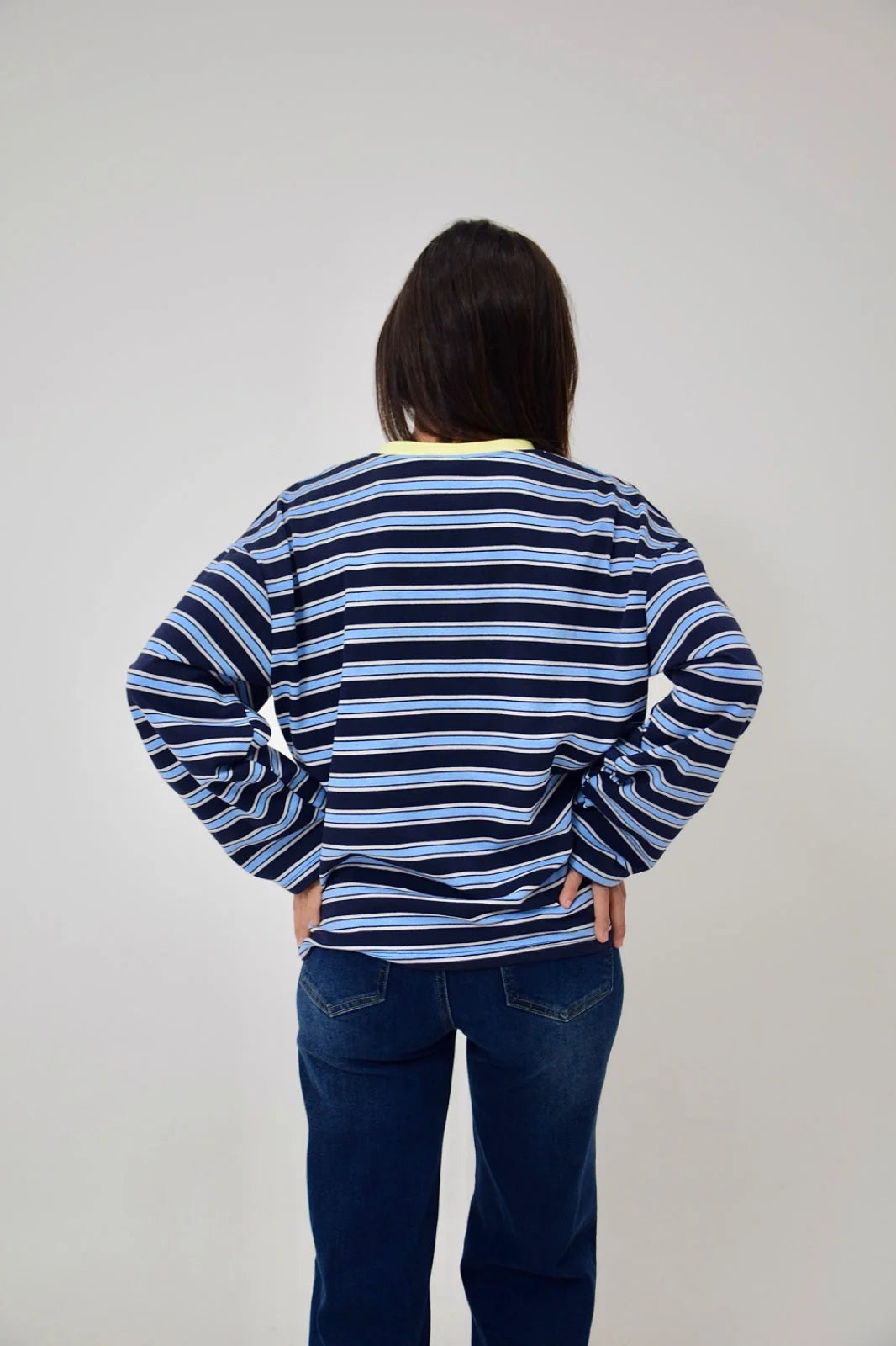 MindTraveler - Alex Long Sleeve T-shirt / Sailor Stripes Blue