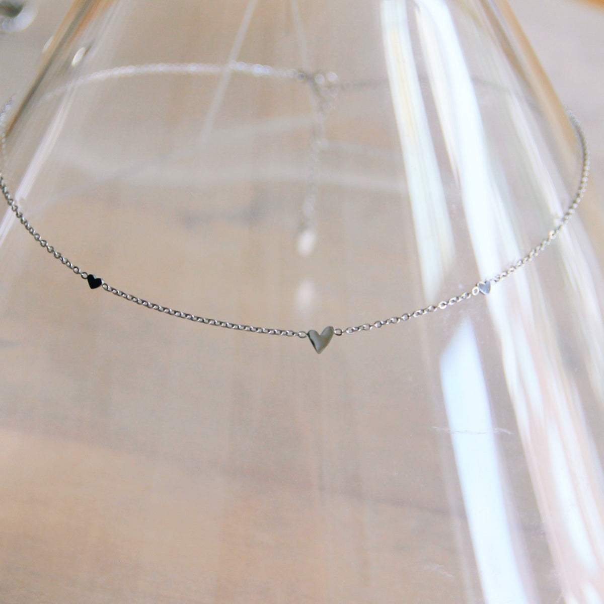 Ketting - Triple Mini Hearts