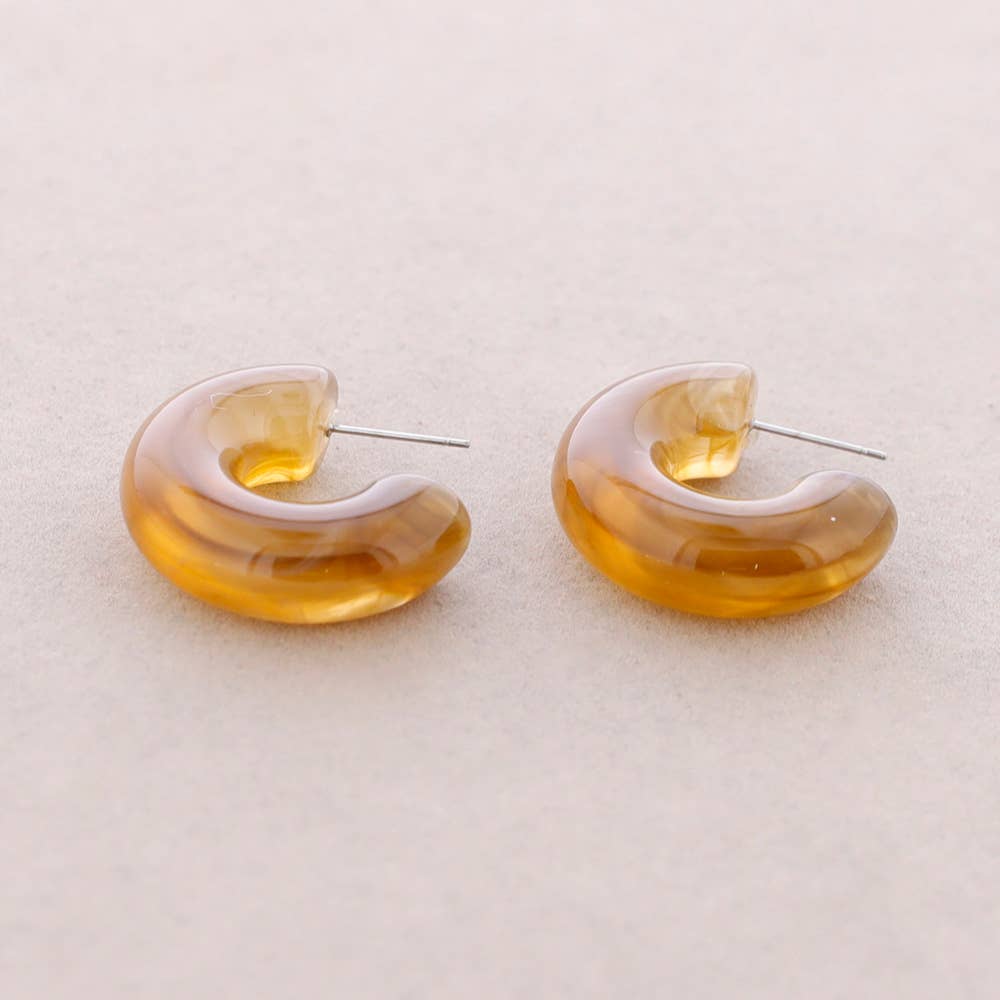 Oorbellen Met Resin Creolen