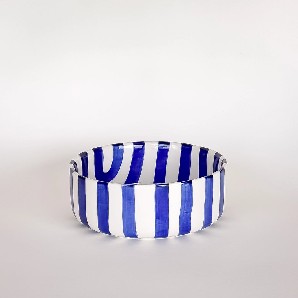 Kom - Strepen / Mare Blauw