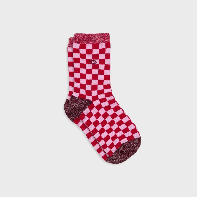 Billybelt - Checked Socks / Red and Pink