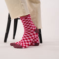 Billybelt - Checked Socks / Red and Pink