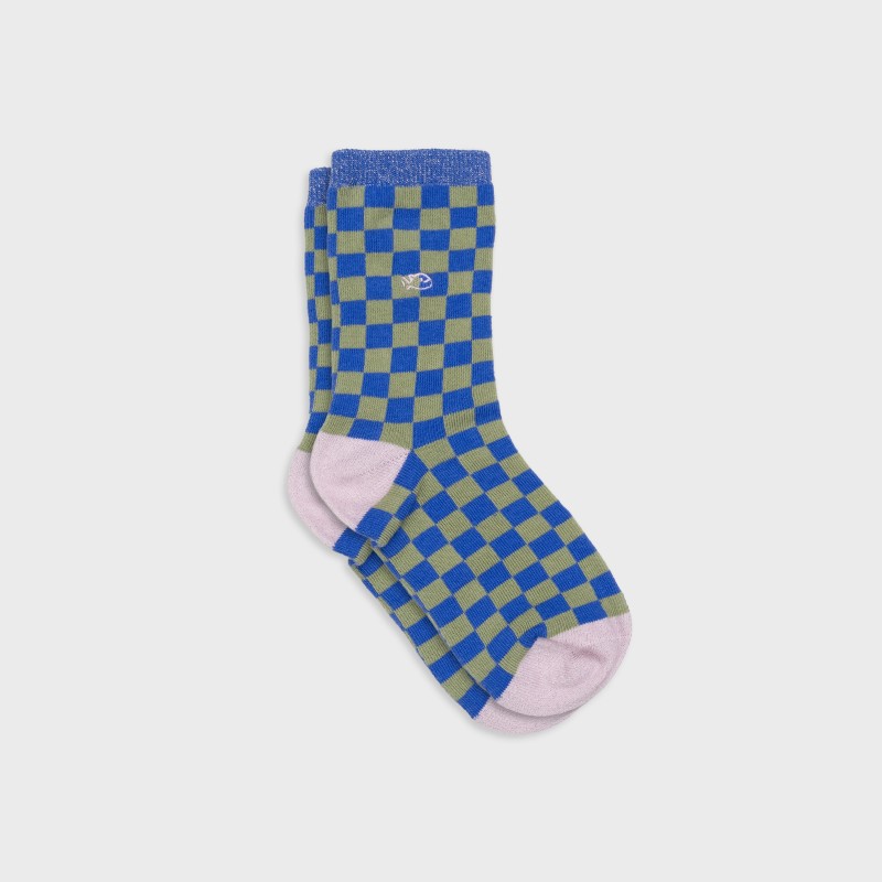 Billybelt - Checked Socks / Blue and Green