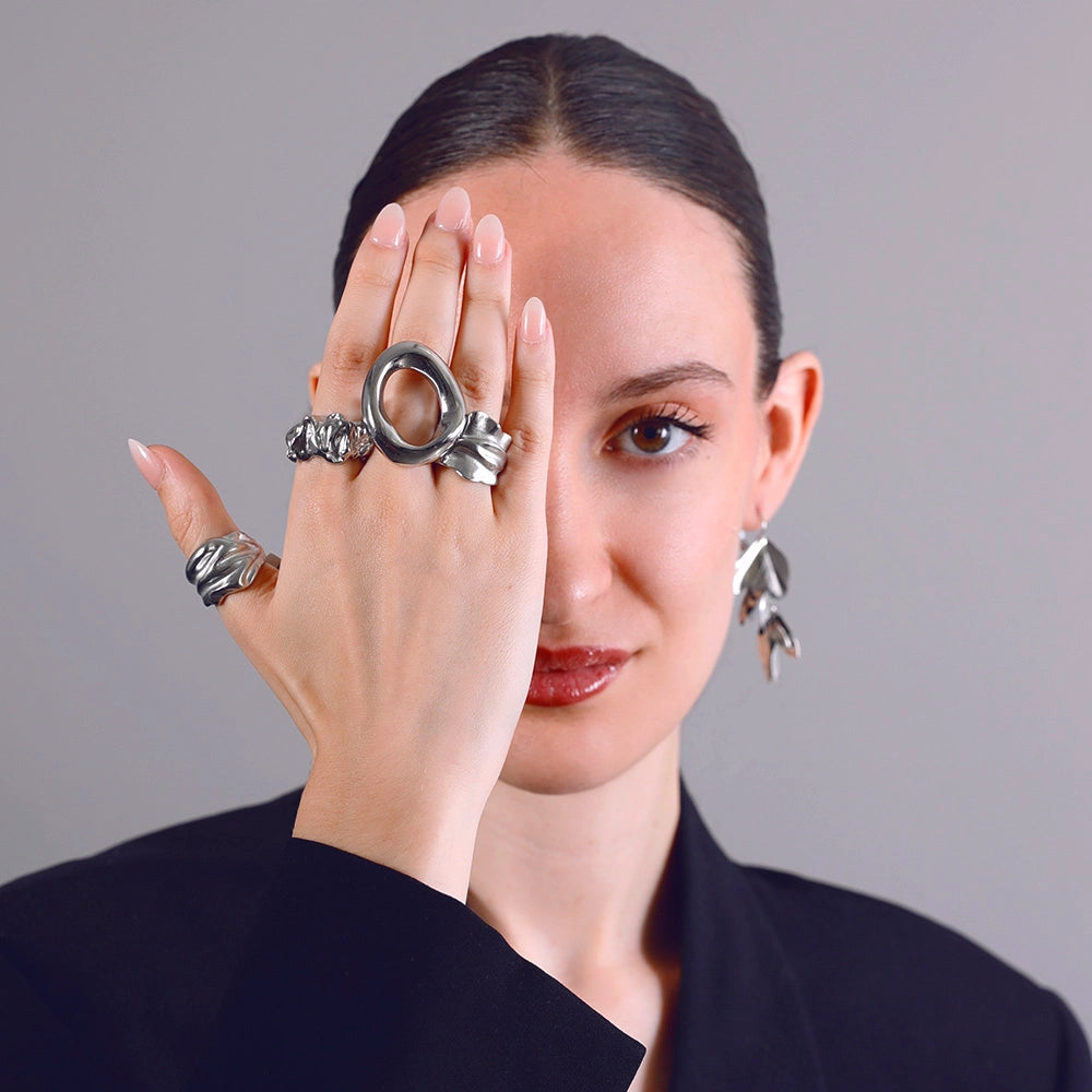 Ring - Satin Molten Statement