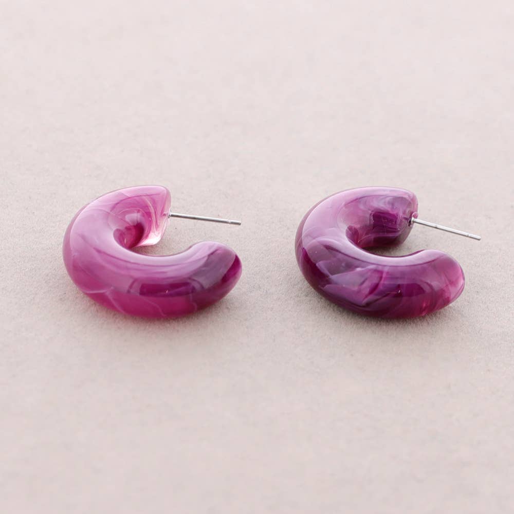 Oorbellen Met Resin Creolen