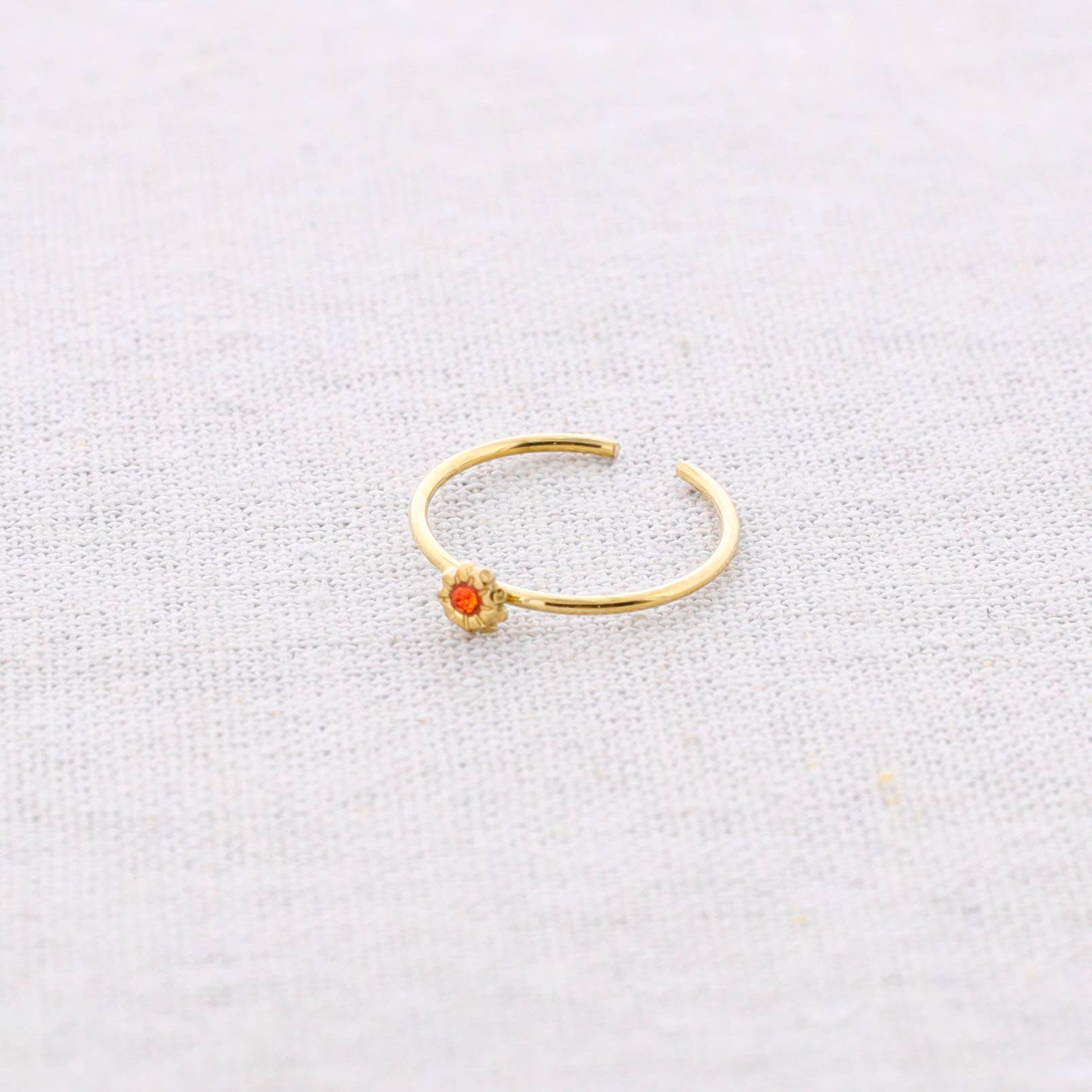 Ring Met Kristallen Bloem